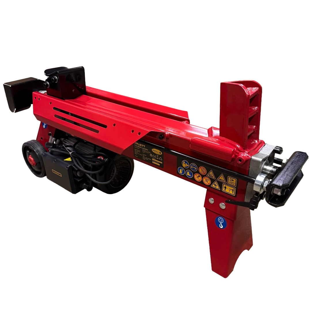 Order a The Titan-Pro 7 Ton Electric Log Splitter is an electrically powered hydraulic unit with a 3 horsepower 2300 watt power unit. This wood splitter will effectively chop and split wood with the greatest of ease and is designed for HEAVY DUTY domestic use. The 7 Ton Titan Pro Log Splitters can be ordered with a unique movable stand, which provides adequate working height for the user.

